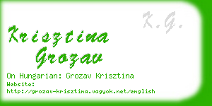 krisztina grozav business card